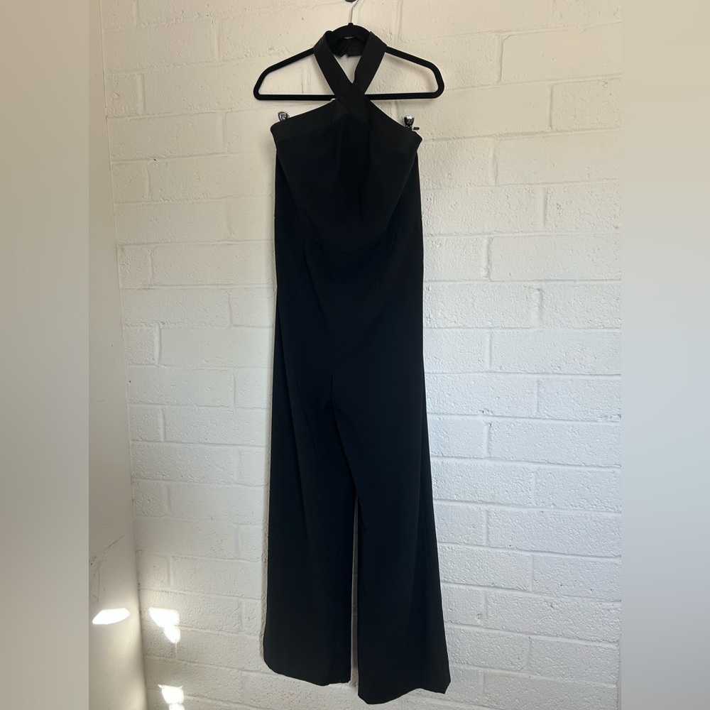 Holiday Party Topshop Black Halter Jumpsuit